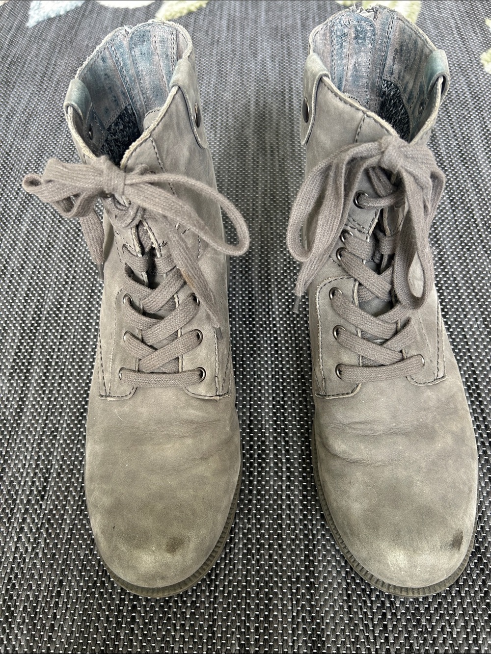 Rockport Gray Lace-Up Ankle Boots Size 10M